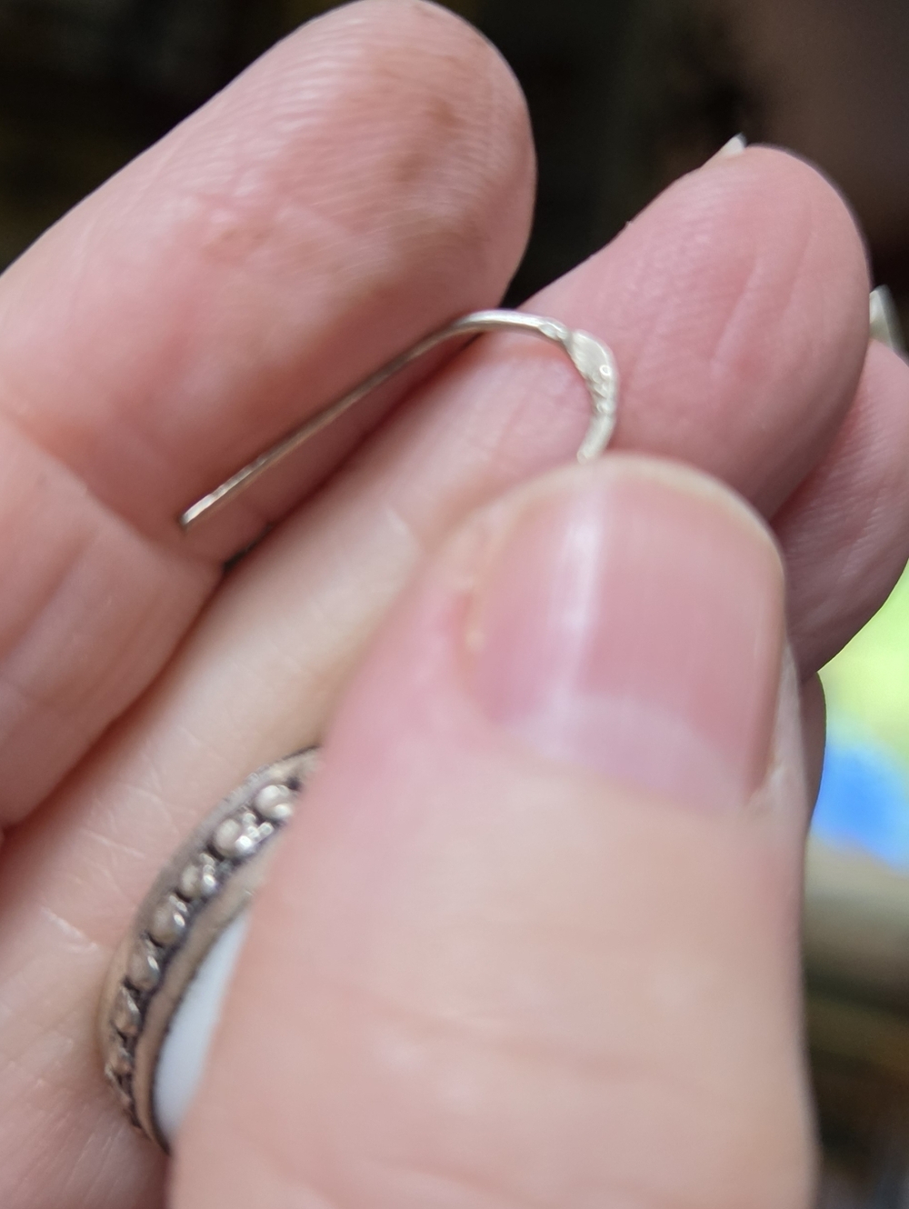 White Coral Natiral Sterling Earrings - Picture 6 of 7